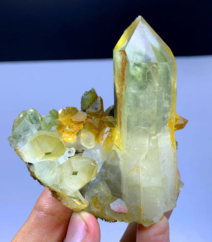 Natural Chlorine Quartz Crystals Cluster From Pakistan - 125 Gram