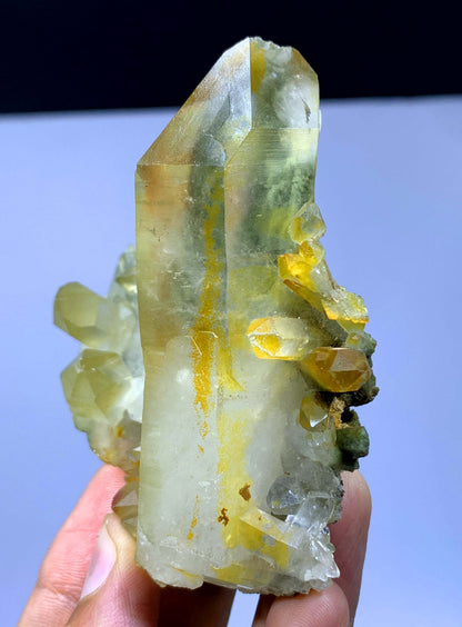 Natural Chlorine Quartz Crystals Cluster From Pakistan - 125 Gram