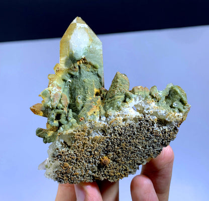 Natural Chlorine Quartz Crystals Cluster From Pakistan - 125 Gram