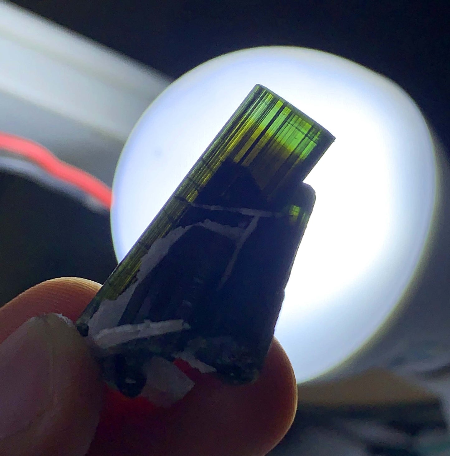NAtural Terminated Green Cap Tourmaline Crystal From Afghanistan - 38.30 Carats