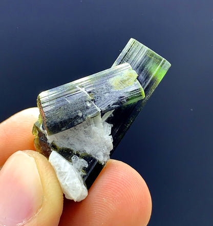 NAtural Terminated Green Cap Tourmaline Crystal From Afghanistan - 38.30 Carats
