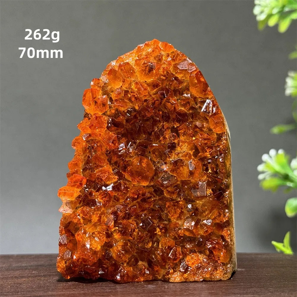 Brazil's High-Quality Citrine  Cave Mineral Specimen Therapy Spiritual Meditation - A5   262g   70mm