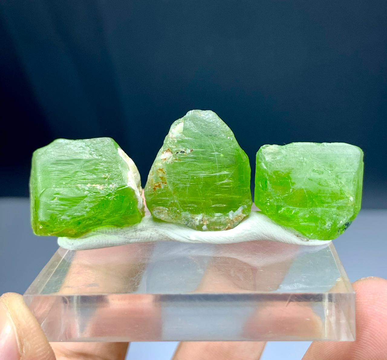 Green Peridot Crystals Lot from Pakistan - 22 grams