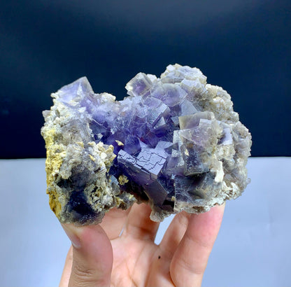 Natural Purple Cubic Phantom Fluorite Specimen from Baluchistan Pakistan - 398 grams