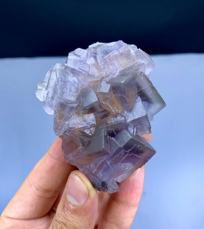 Purple Blue Phantom Fluorite from Pakistan - 136 gram