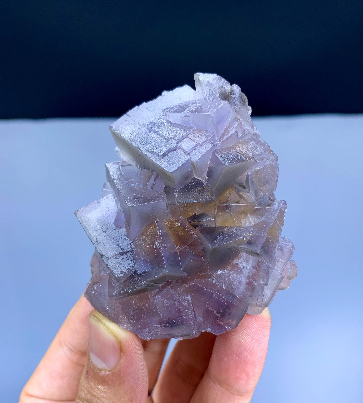 Purple Blue Phantom Fluorite from Pakistan - 136 gram