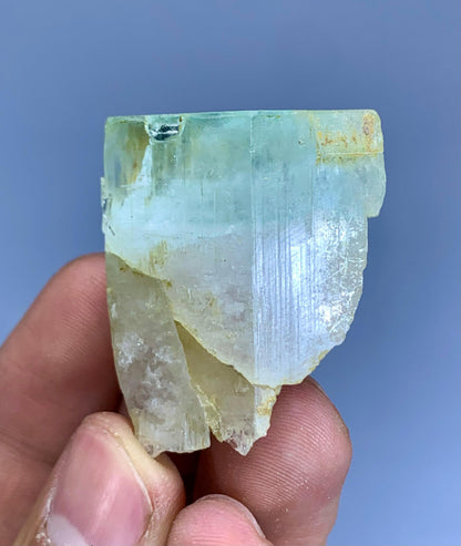 AquaMorganite Crystal, Bicolor Beryl, Aqua var Morganite from Shigar valley Pakistan - 24 gram