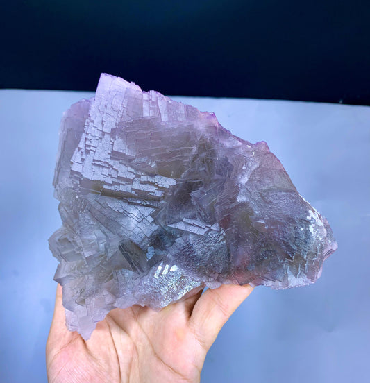 Huge Size Purple Phantom Fluorite, Unique Stepwise Terminations, Natural Fluorite Specimen - 1164 gram