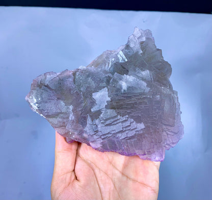 Huge Size Purple Phantom Fluorite, Unique Stepwise Terminations, Natural Fluorite Specimen - 1164 gram