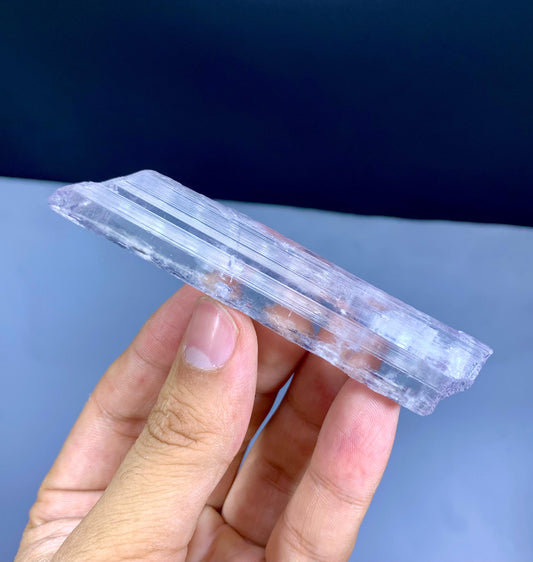 Natural Transparent Pink Kunzite Crystal from Nuristan Afghanistan - 49 gram