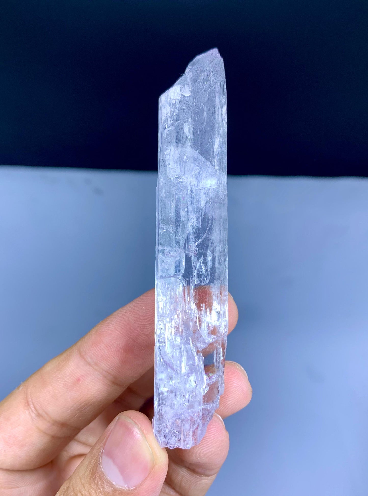Natural Transparent Pink Kunzite Crystal from Nuristan Afghanistan - 49 gram