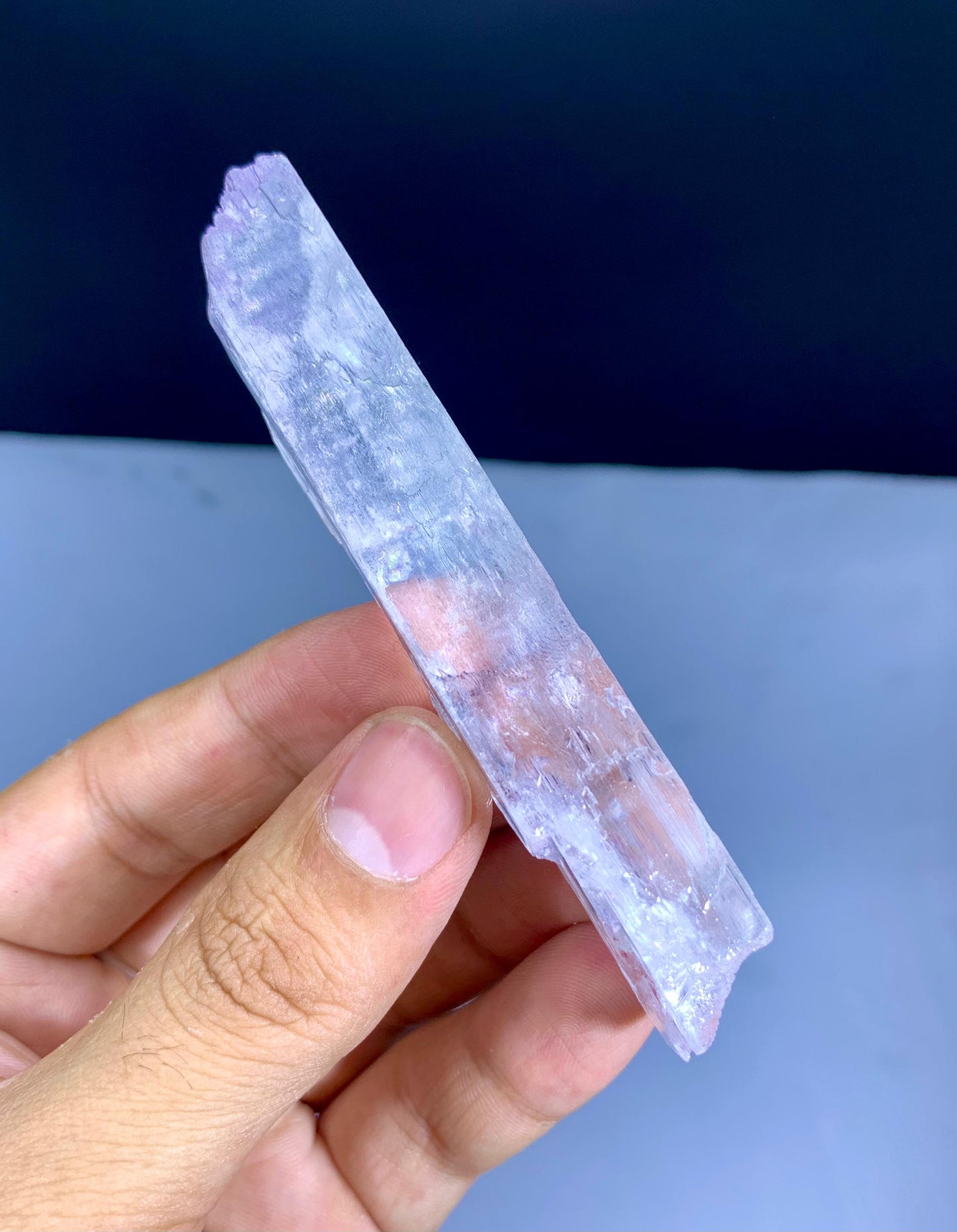 Natural Transparent Pink Kunzite Crystal from Nuristan Afghanistan - 49 gram
