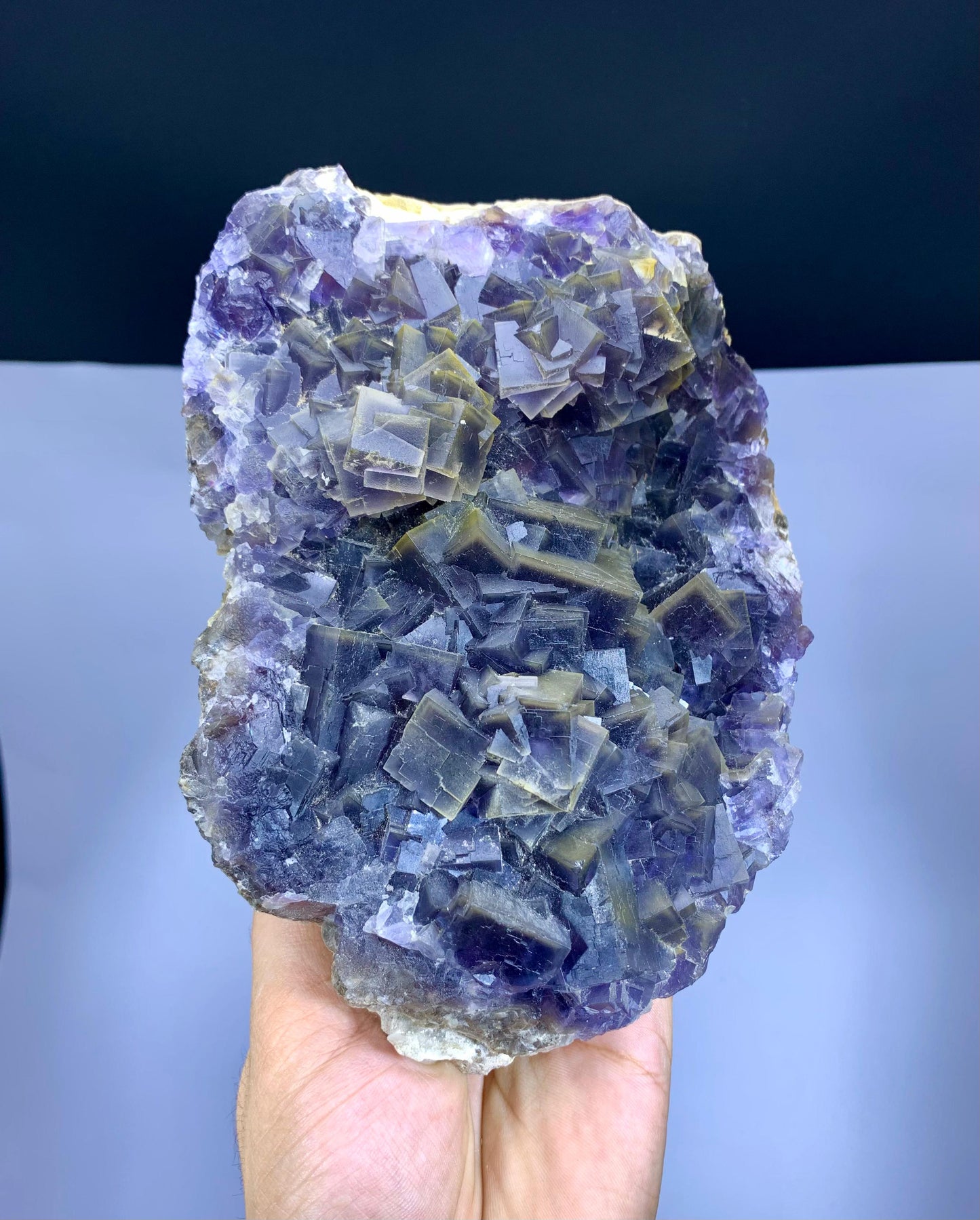 Huge Size Purple Phantom Fluorite Specimen from Baluchistan Pakistan - 1906 grams