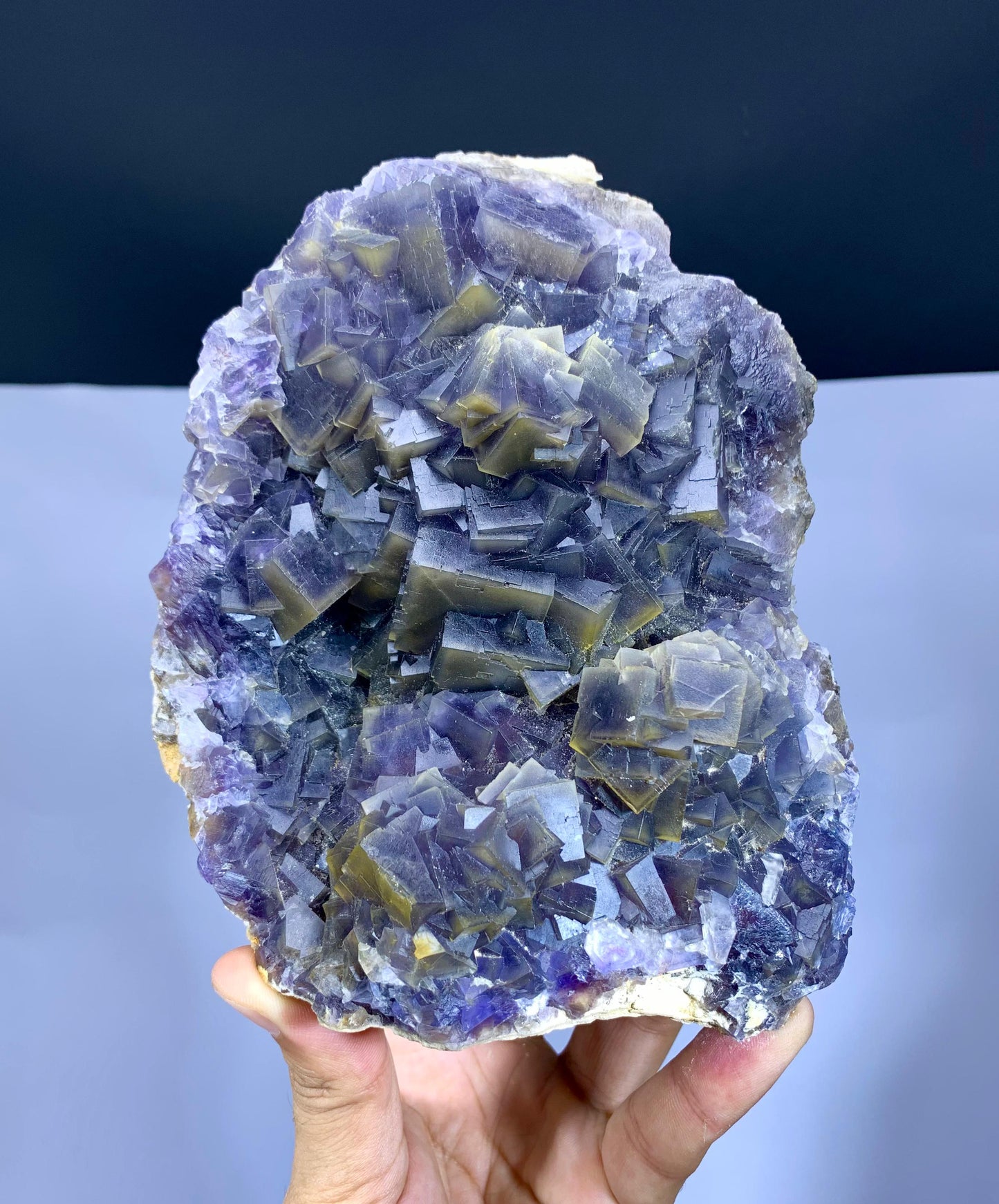 Huge Size Purple Phantom Fluorite Specimen from Baluchistan Pakistan - 1906 grams