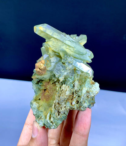 Natural Chlorine Quartz Cluster from Pakistan - 198 gram