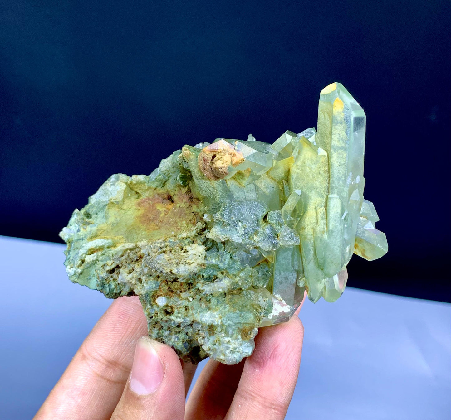 Natural Chlorine Quartz Cluster from Pakistan - 198 gram