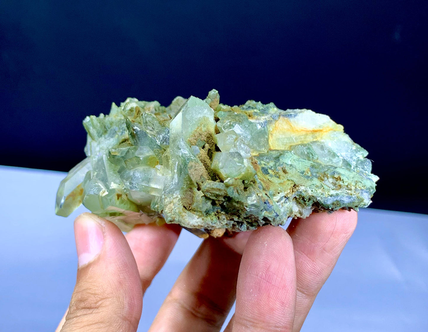 Natural Chlorine Quartz Cluster from Pakistan - 198 gram