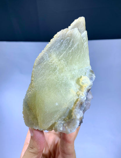 Large Size Yellow Calcite on Fluorite from Baluchistan Pakistan - 947 gram