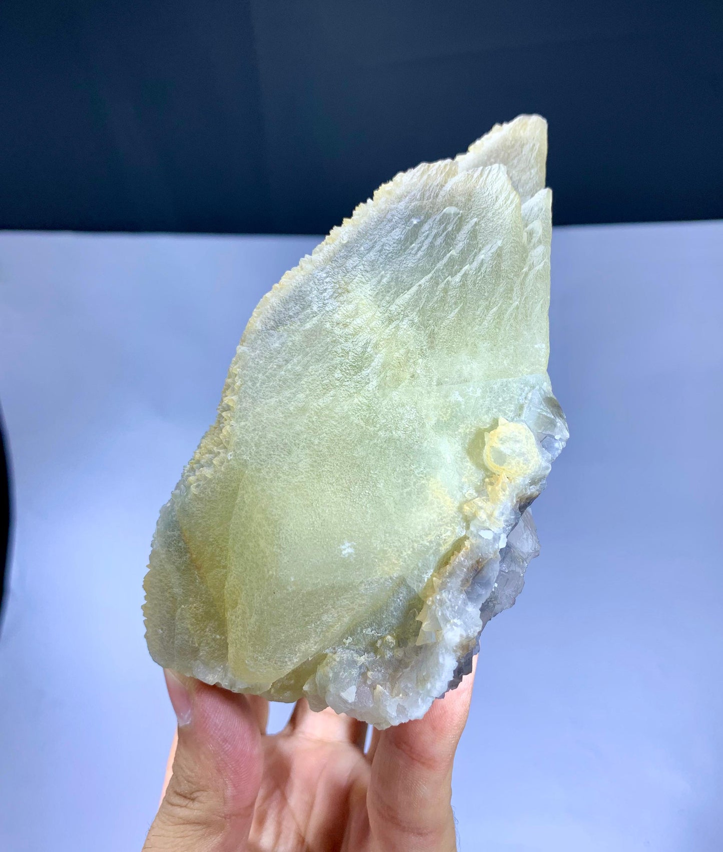 Large Size Yellow Calcite on Fluorite from Baluchistan Pakistan - 947 gram