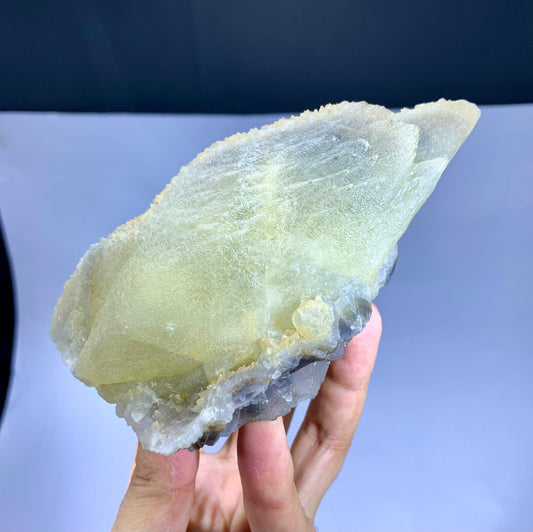 Large Size Yellow Calcite on Fluorite from Baluchistan Pakistan - 947 gram