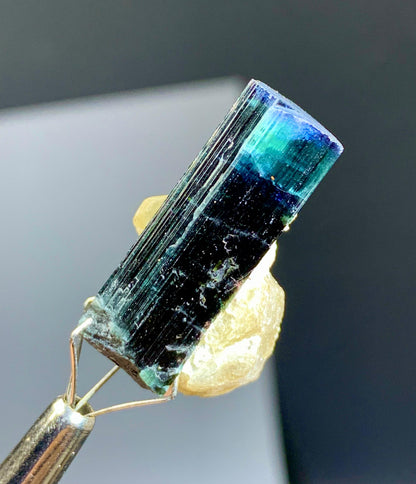 Blue Cap Tourmaline with Lepidolite from Paprok Afghanistan - 08 gram