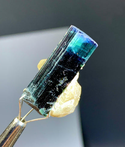 Blue Cap Tourmaline with Lepidolite from Paprok Afghanistan - 08 gram