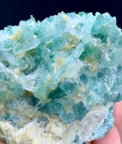 Paraiba Like Color Tourmaline Cluster on Matrix from Afghanistan - 158 grams