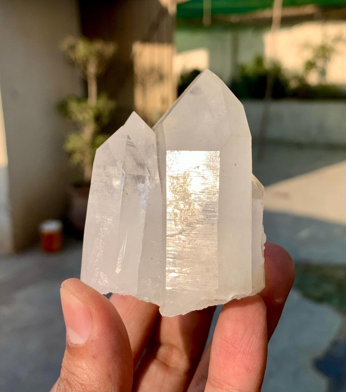 Terminated and Undamaged Feden Quartz Cluster from Pakistan - 238 grams