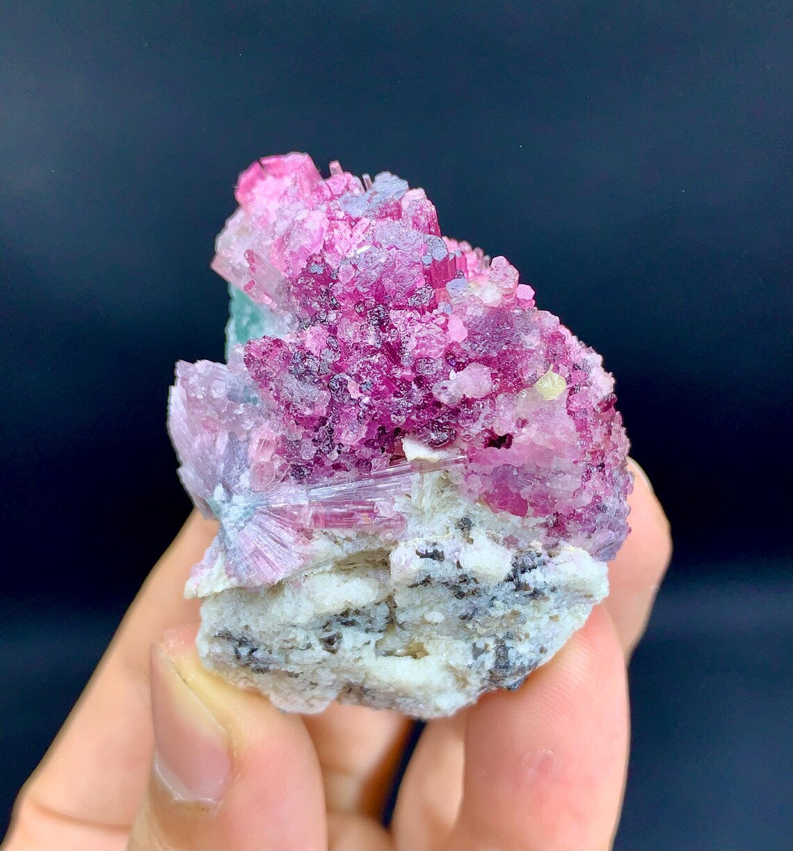 Exquisite Cotton Candy Tourmaline Cluster from Afghanistan - 62 gram