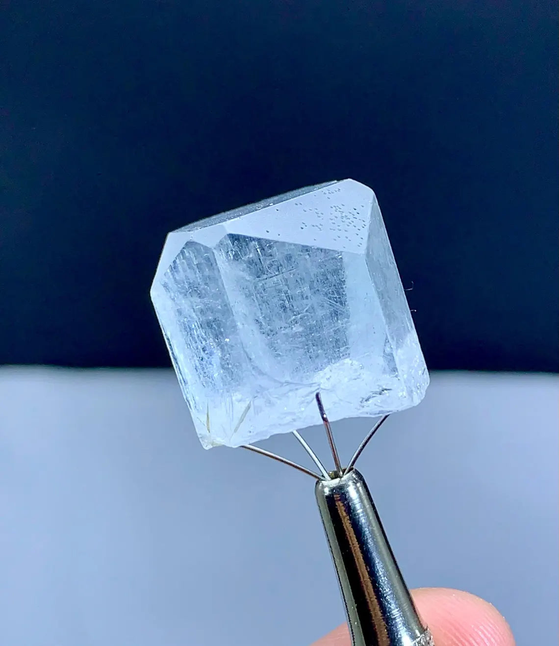 Diamond Cut Terminations Transparent Blue Aquamarine Crystal from Shigar valley Pakistan - 15 gram