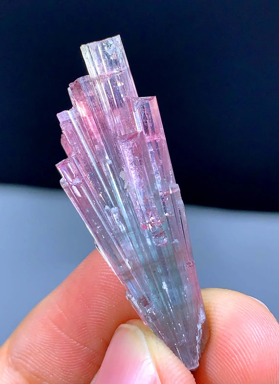 Cotton Candy Bicolor Tourmaline Cluster from Afghanistan - 32.75 carat