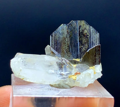 8.05 Carats Rare brown Brookite On Quartz Crystal From Pakistan