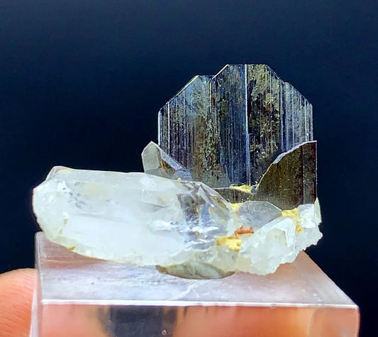 8.05 Carats Rare brown Brookite On Quartz Crystal From Pakistan