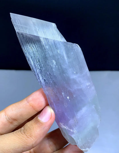 Double Sided Terminated Bi Color Kunzite Crystal From Afghanistan / 150 Gram
