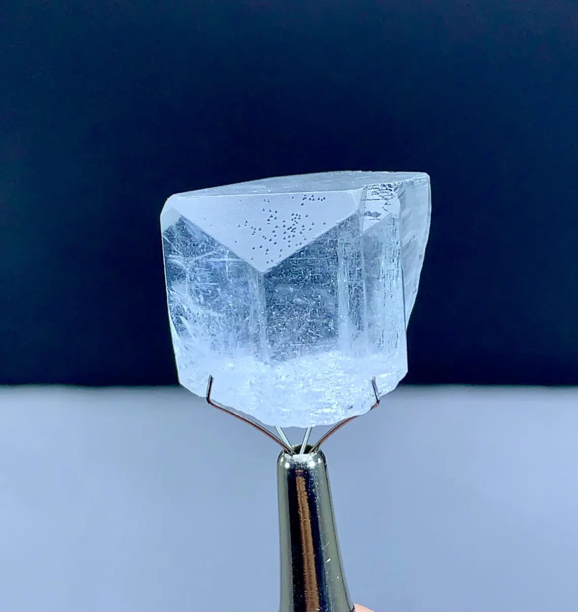 Diamond Cut Terminations Transparent Blue Aquamarine Crystal from Shigar valley Pakistan - 15 gram