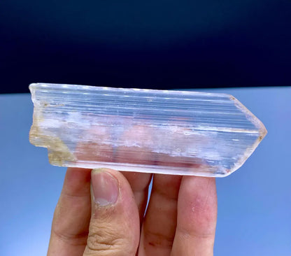 V Shape Terminated Transparnet Pink Kunzite Crystal, 32 grams
