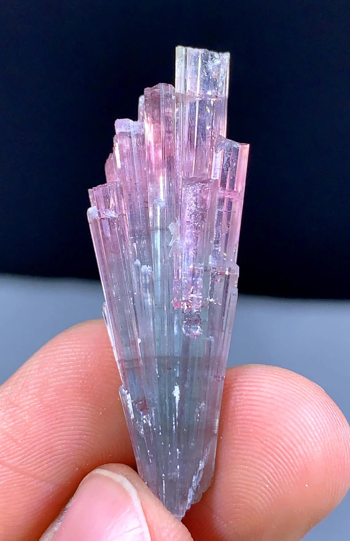 Cotton Candy Bicolor Tourmaline Cluster from Afghanistan - 32.75 carat