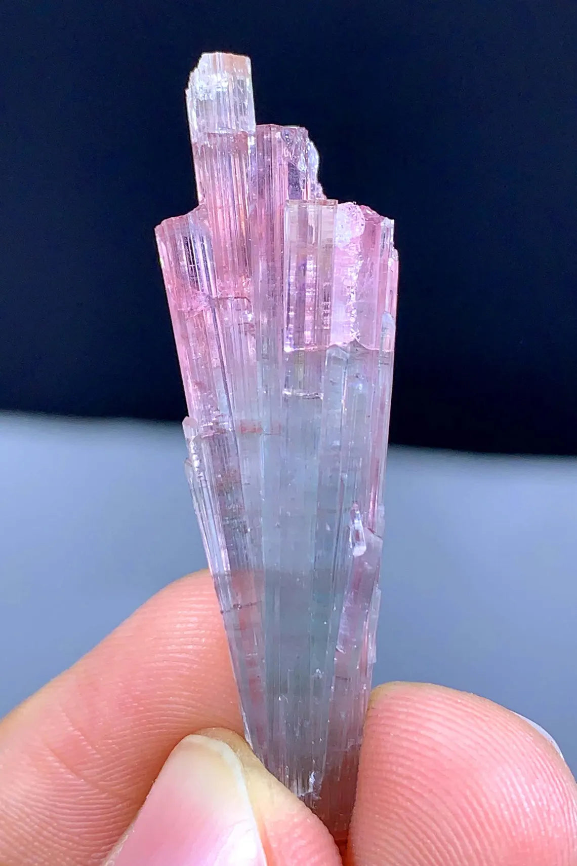 Cotton Candy Bicolor Tourmaline Cluster from Afghanistan - 32.75 carat