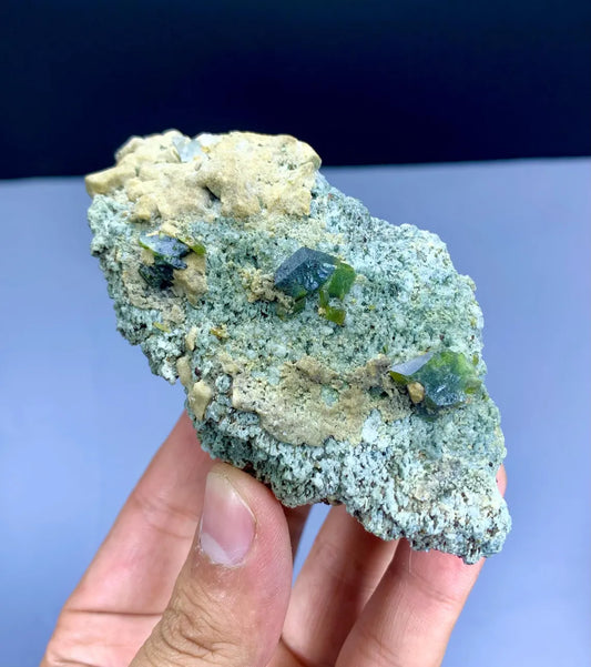Green Sphene Titanite on Matrix from Pakistan - 200 gram