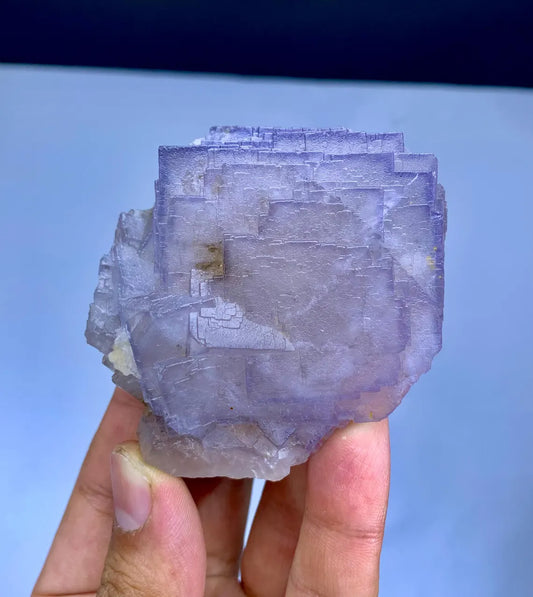 Purple Blue Phantom Fluorite Crystal, Natural Fluorite Specimen - 222 gram