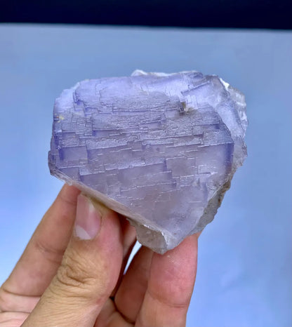 Purple Blue Phantom Fluorite Crystal, Natural Fluorite Specimen - 222 gram