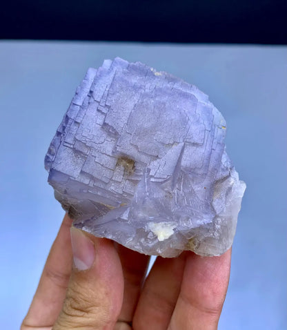 Purple Blue Phantom Fluorite Crystal, Natural Fluorite Specimen - 222 gram