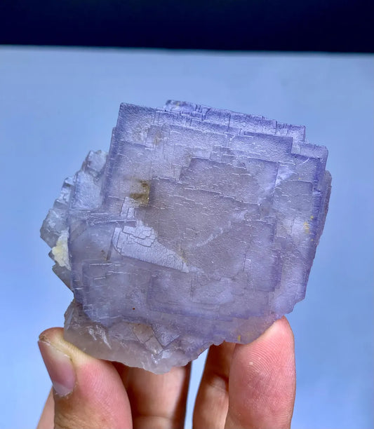 Purple Blue Phantom Fluorite Crystal, Natural Fluorite Specimen - 222 gram