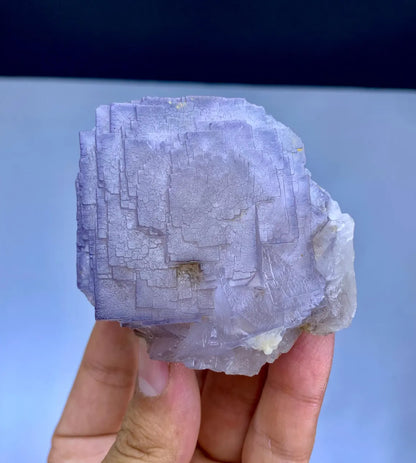 Purple Blue Phantom Fluorite Crystal, Natural Fluorite Specimen - 222 gram