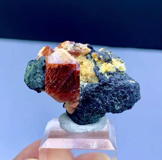 Red Zircon on Matrix from Pakistan - 37 gram