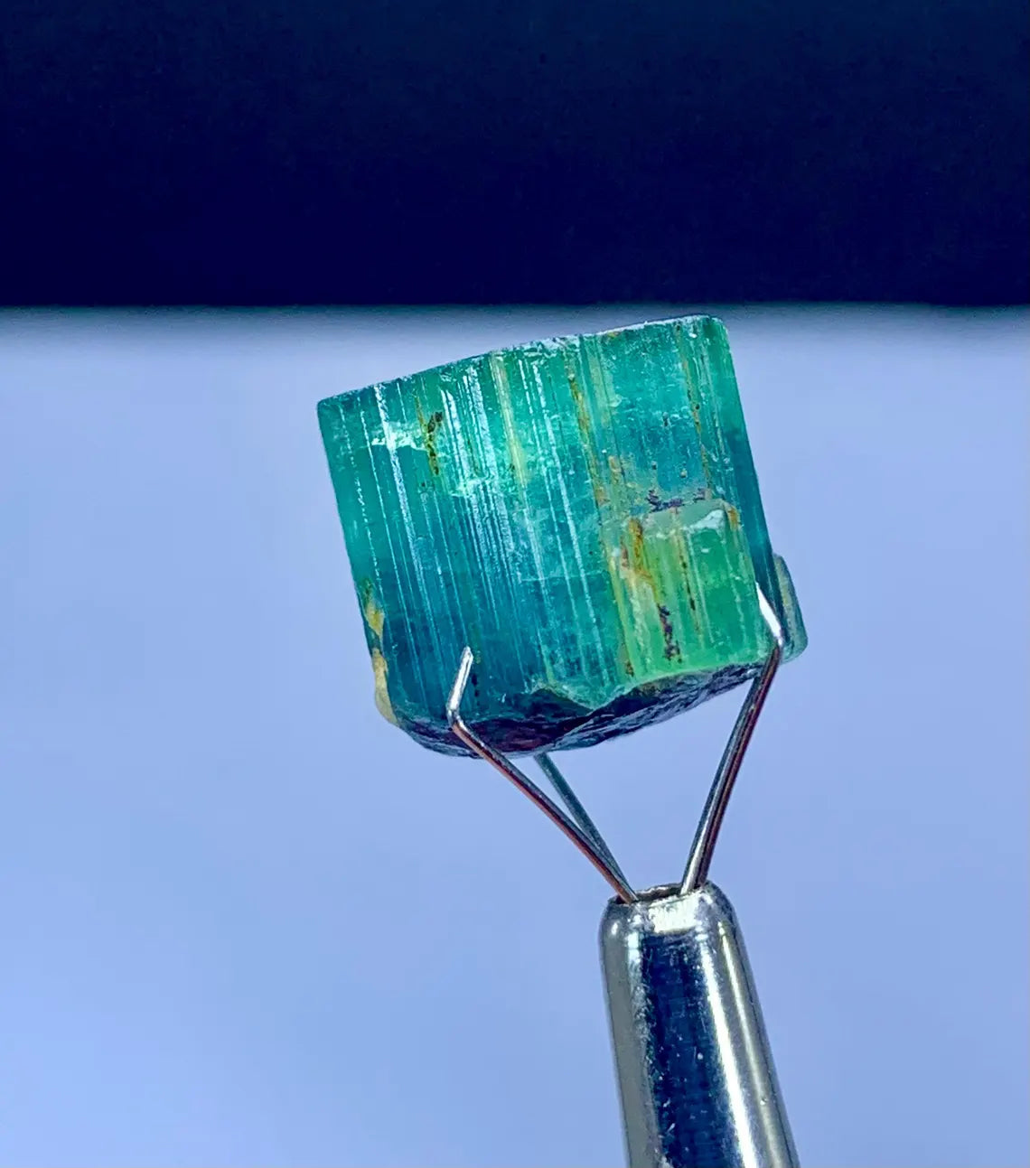 Bluish Green Tourmaline Crystal, Terminated Tourmaline from Afghanistan - 20.40 carat