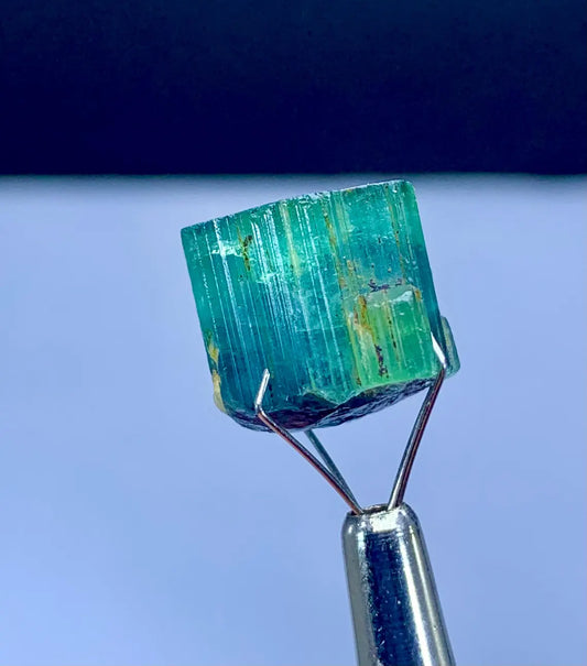 Bluish Green Tourmaline Crystal, Terminated Tourmaline from Afghanistan - 20.40 carat