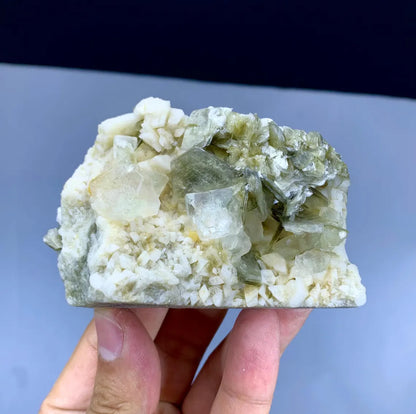 Natural Fluorite Crystals with Mica on Matrix - 236 gram