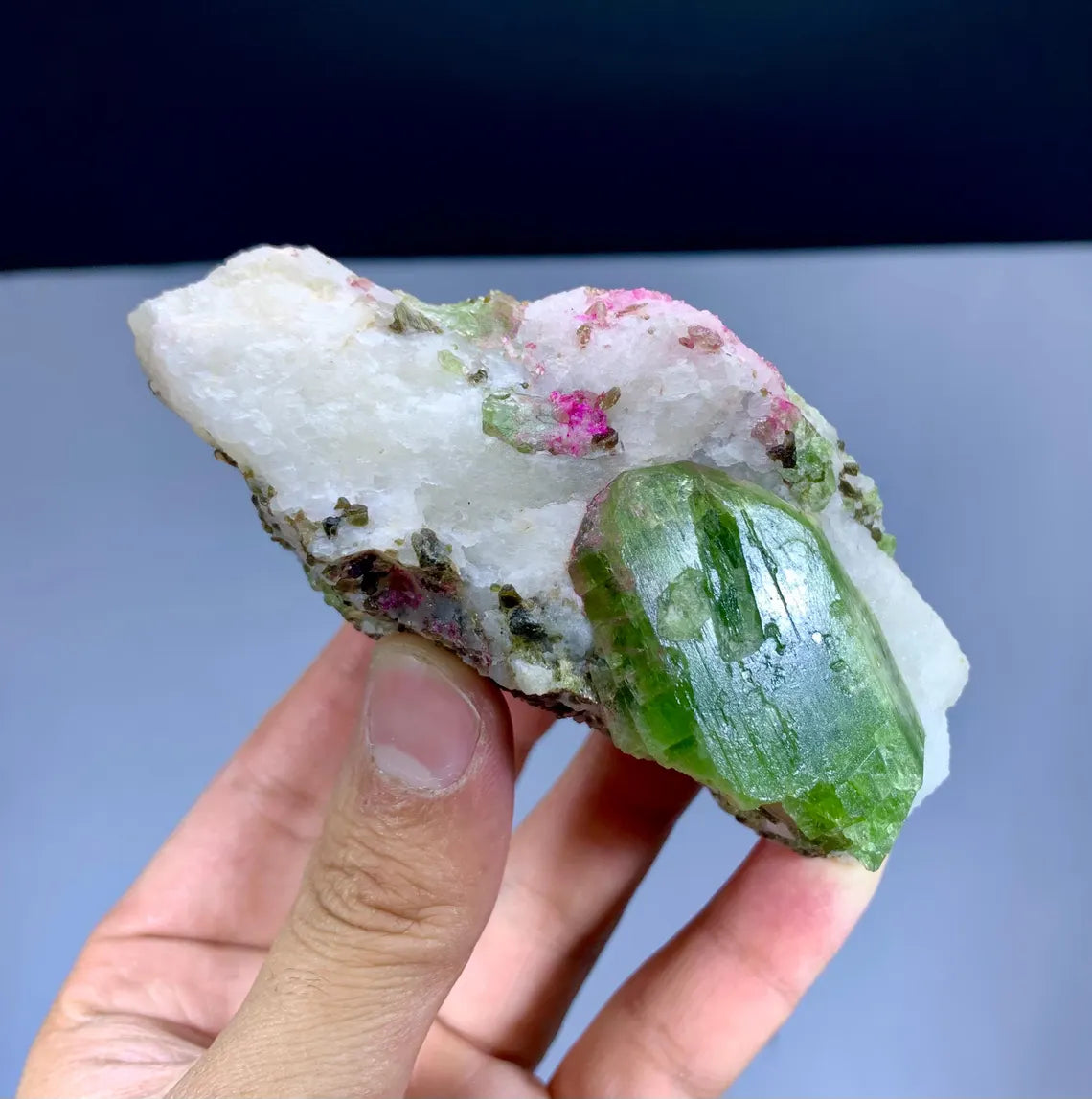 Lush Green Diopside on Matrix from Afghanistan - 311 gram