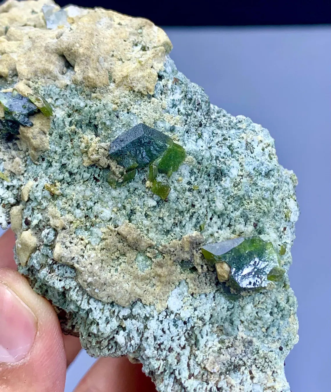 Green Sphene Titanite on Matrix from Pakistan - 200 gram